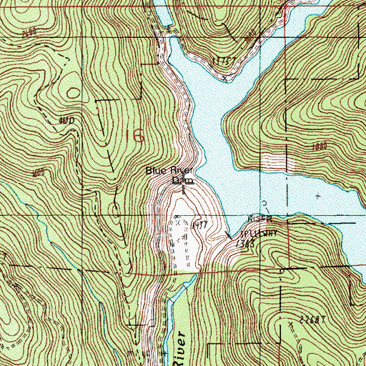 Topographic Map of Saddle Dam Boat Ramp, OR