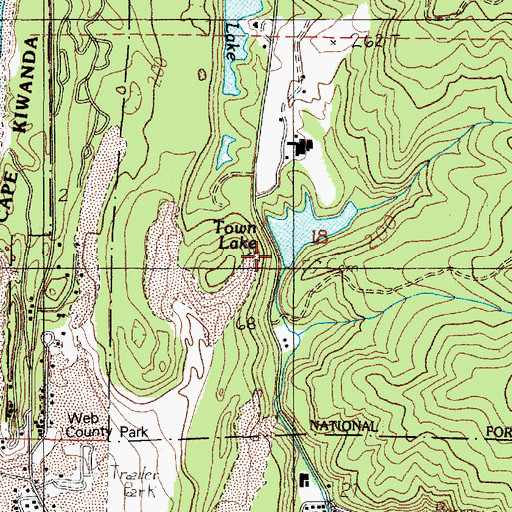 Topographic Map of Town Lake Boat Ramp, OR