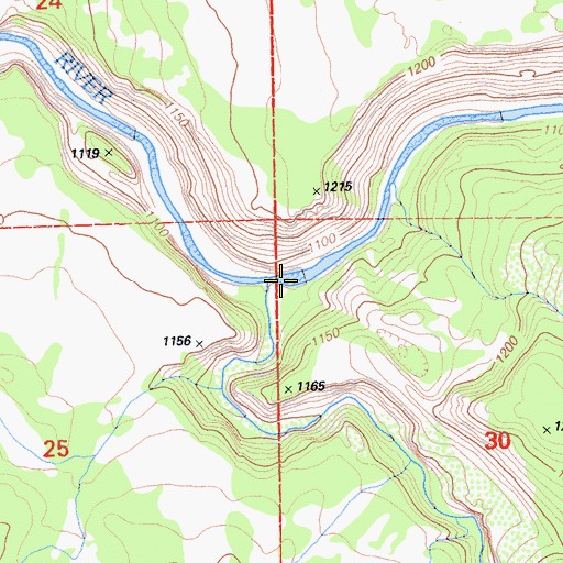 Topographic Map of Horse Creek, CA