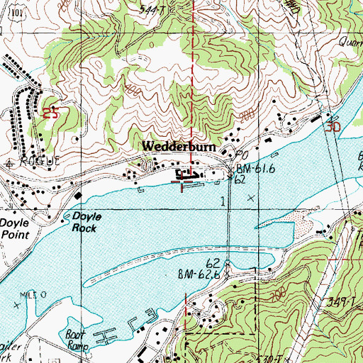 Topographic Map of Jot's Resort Boat Ramp, OR