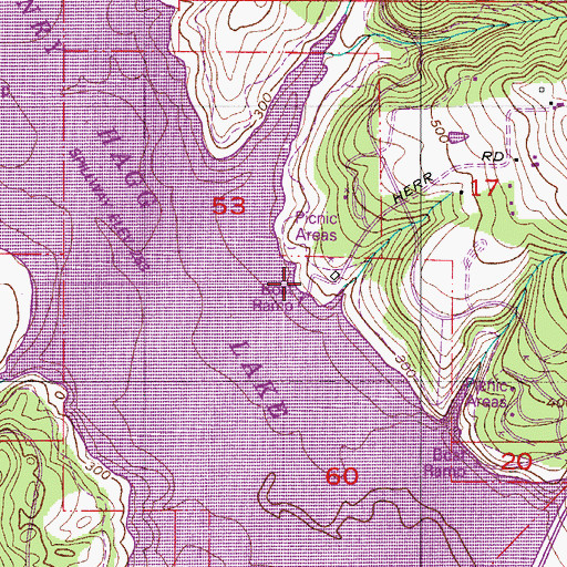 Topographic Map of Henry Hagg Lake County Park Ramp A, OR