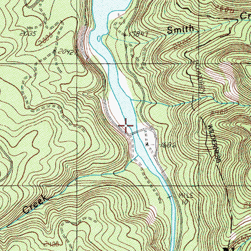 Topographic Map of Cougar Cossing, OR