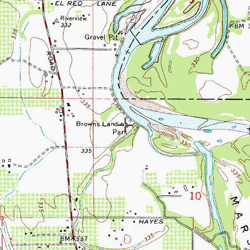 Topographic Map of Brown's Boat Skid, OR