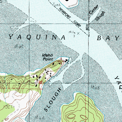 Topographic Map of Idaho Point Marina, OR