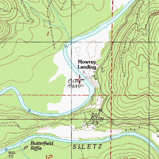 Topographic Map of Strome Park Boat Ramp, OR