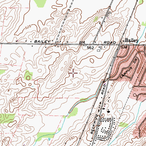 Topographic Map of University Park of Rochester, NY