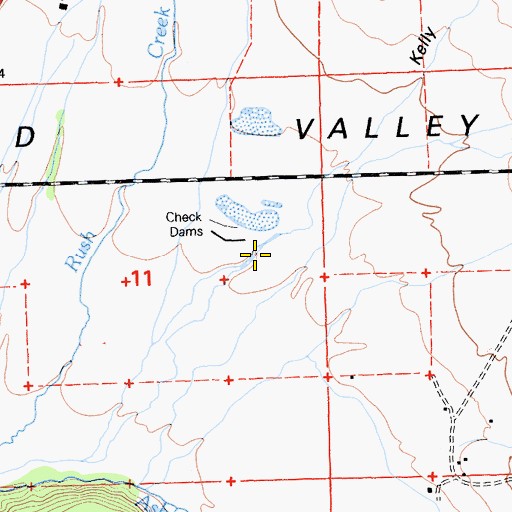 Topographic Map of Kelly Draw, CA