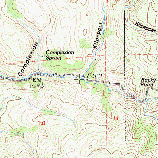 Topographic Map of Kilpepper Creek, CA