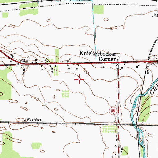 Topographic Map of Midlakes Primary School, NY