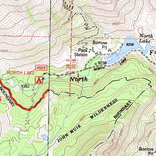 Topographic Map of Lamarck Creek, CA