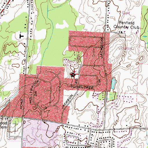 Topographic Map of Penfield Presbyterian Church Daycare Center, NY