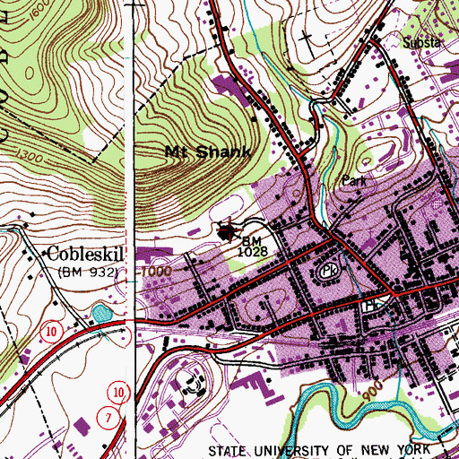 Topographic Map of William H Golding Middle School, NY