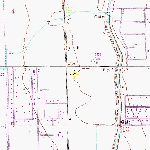 Topographic Map of Maricopa County Library District Southeast Regional Branch, AZ
