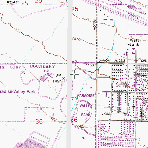 Topographic Map of Maricopa County Superior Court Northeast Regional Center, AZ