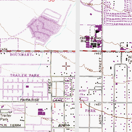Topographic Map of Ridgecrest Healthcare Center, AZ