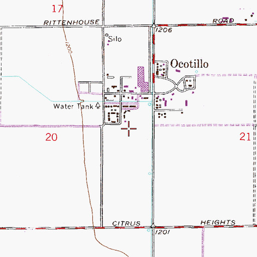 Topographic Map of Snedigar Recreation Center, AZ