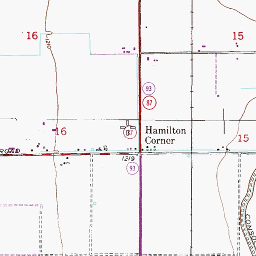 Topographic Map of Hamilton Aquatic Center, AZ