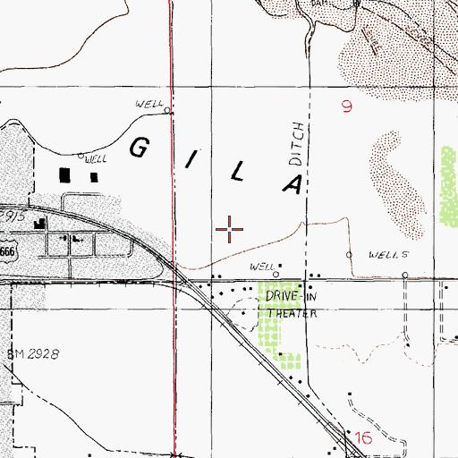 Topographic Map of Sunrise Village Mobile Home Park, AZ