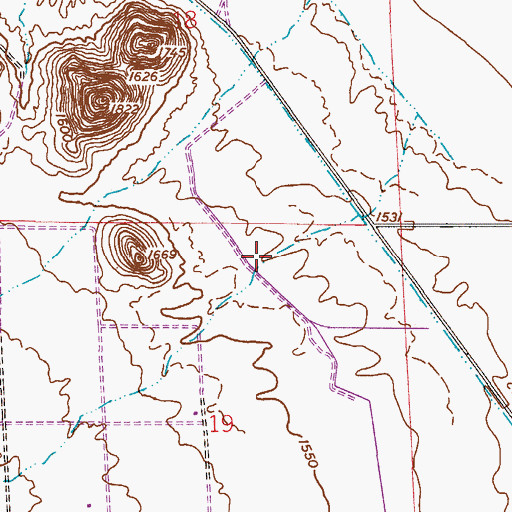 Topographic Map of The Golf Club at Johnson Ranch, AZ