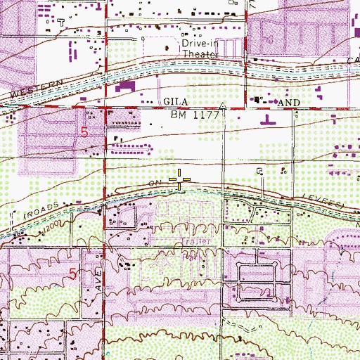 Topographic Map of Life Care Center at South Mountain, AZ