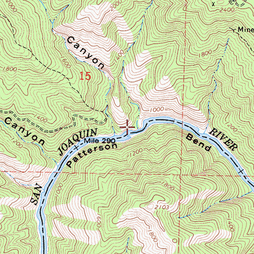 Topographic Map of Mike Walker Canyon, CA