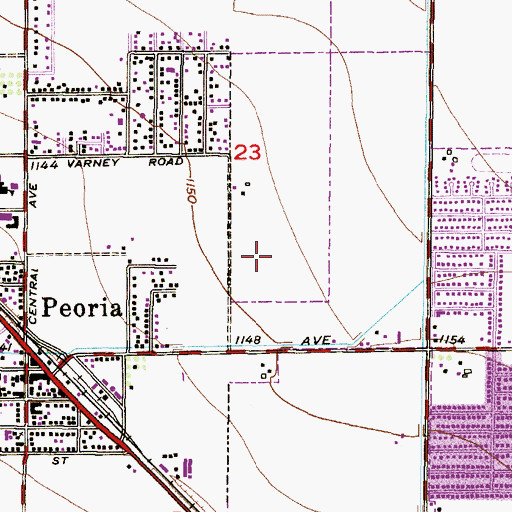 Topographic Map of Suncrest Mobile Home Park I, AZ