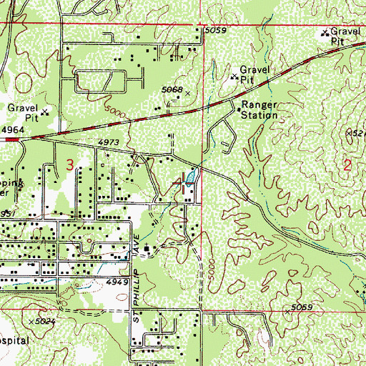 Topographic Map of Twin Lakes Mobile Home Park, AZ