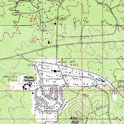 Topographic Map of Pinal County Health Department Oracle Clinic, AZ