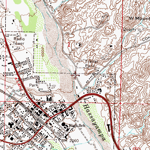 Topographic Map of Desert Cypress Trailer Ranch, AZ