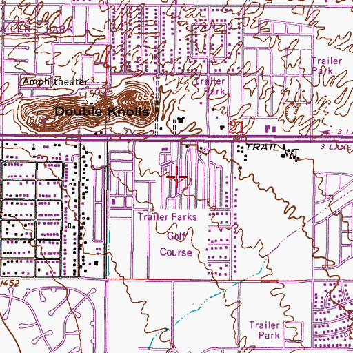 Topographic Map of Sunset Trail Ranch Mobile Home Park, AZ