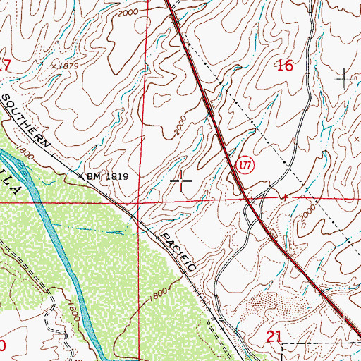 Topographic Map of Breezeway Trailer Park, AZ
