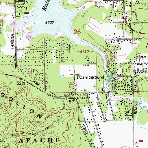 Topographic Map of Homestead Mobile Home Park, AZ