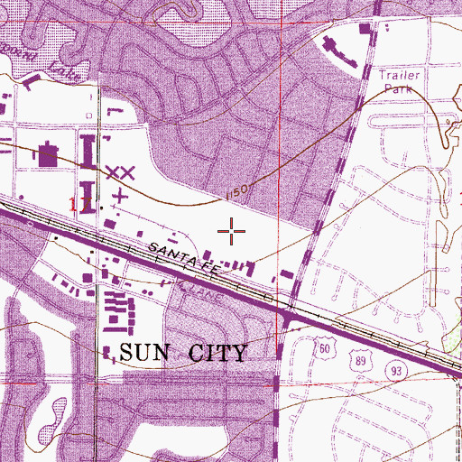 Topographic Map of Royal Oaks Health Care Center, AZ