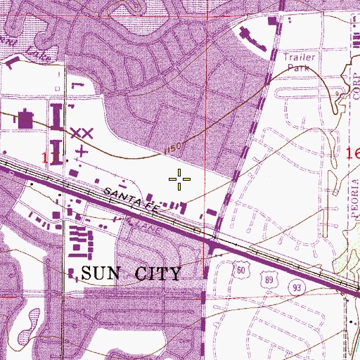 Topographic Map of Royal Oaks Health Care Center, AZ