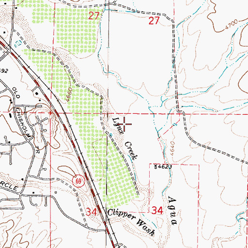 Topographic Map of Quail Wood Greens Golf Course, AZ