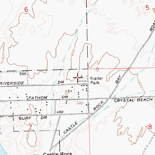 Topographic Map of Desert Hills Estates Mobile Home Park, AZ