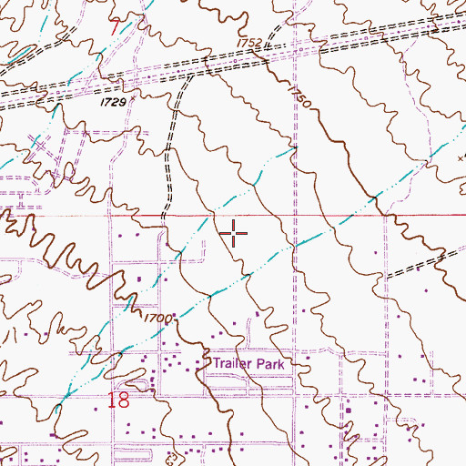Topographic Map of Windsong Mobile Home Park, AZ