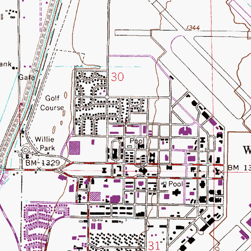Topographic Map of Arizona State University Polytechnic Campus Falcon Residential Hall, AZ