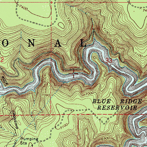 Topographic Map of Blue Ridge Boat Launch, AZ