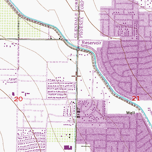 Topographic Map of Apollo Baptist Church, AZ