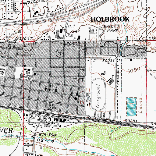 Topographic Map of Berean Baptist Church, AZ