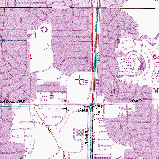 Topographic Map of Bethany Community Church, AZ