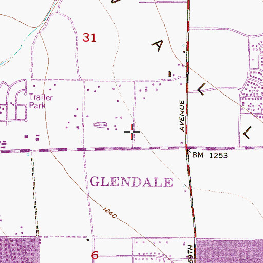 Topographic Map of Calvary Community Church Northwest Campus, AZ