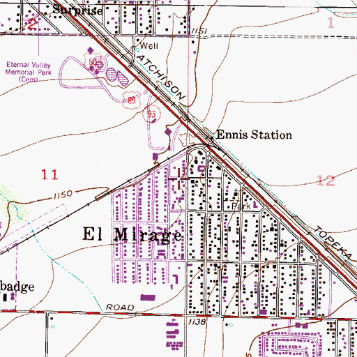 Topographic Map of Camino Al Cielo Baptist Church, AZ