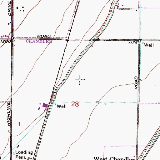 Topographic Map of Chandler Valley Unitarian Universalist Church, AZ