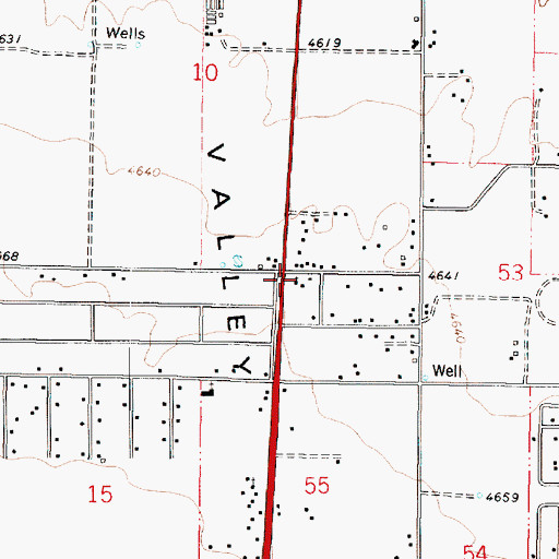 Topographic Map of Chino Valley Community Church, AZ