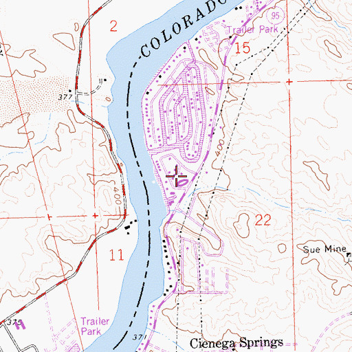 Topographic Map of Christ's Church on the River, AZ