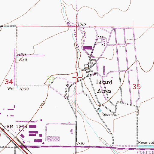 Topographic Map of Church of the Advent, AZ