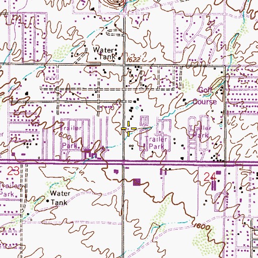 Topographic Map of East Valley Church of the Nazarene, AZ