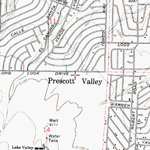 Topographic Map of Emmanuel Lutheran Church, AZ